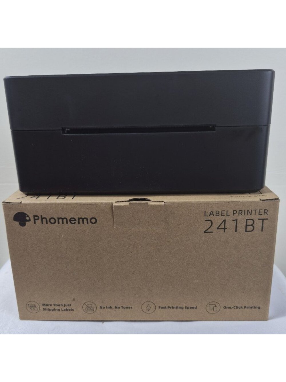 Phomemo Pm-241BT Thermal Printer Shipping Label With Box, Power Cord Manuals